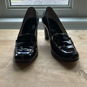 Michael Kors block heel penny loafer